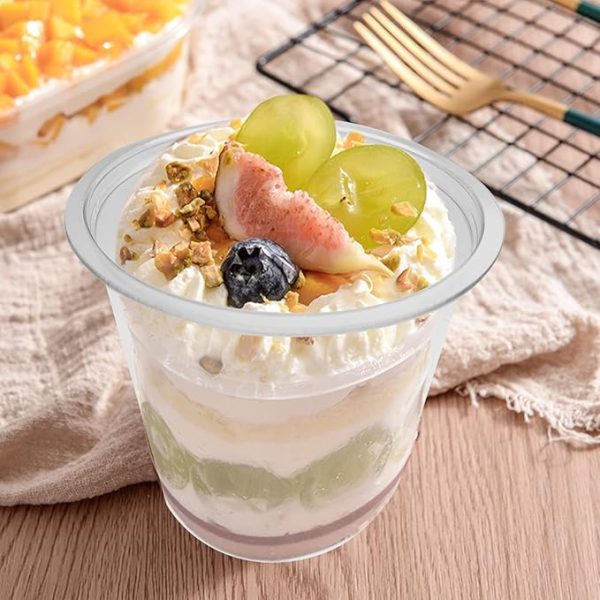 Műanyag átlátszó kehely 250 ml elviteles doboz
