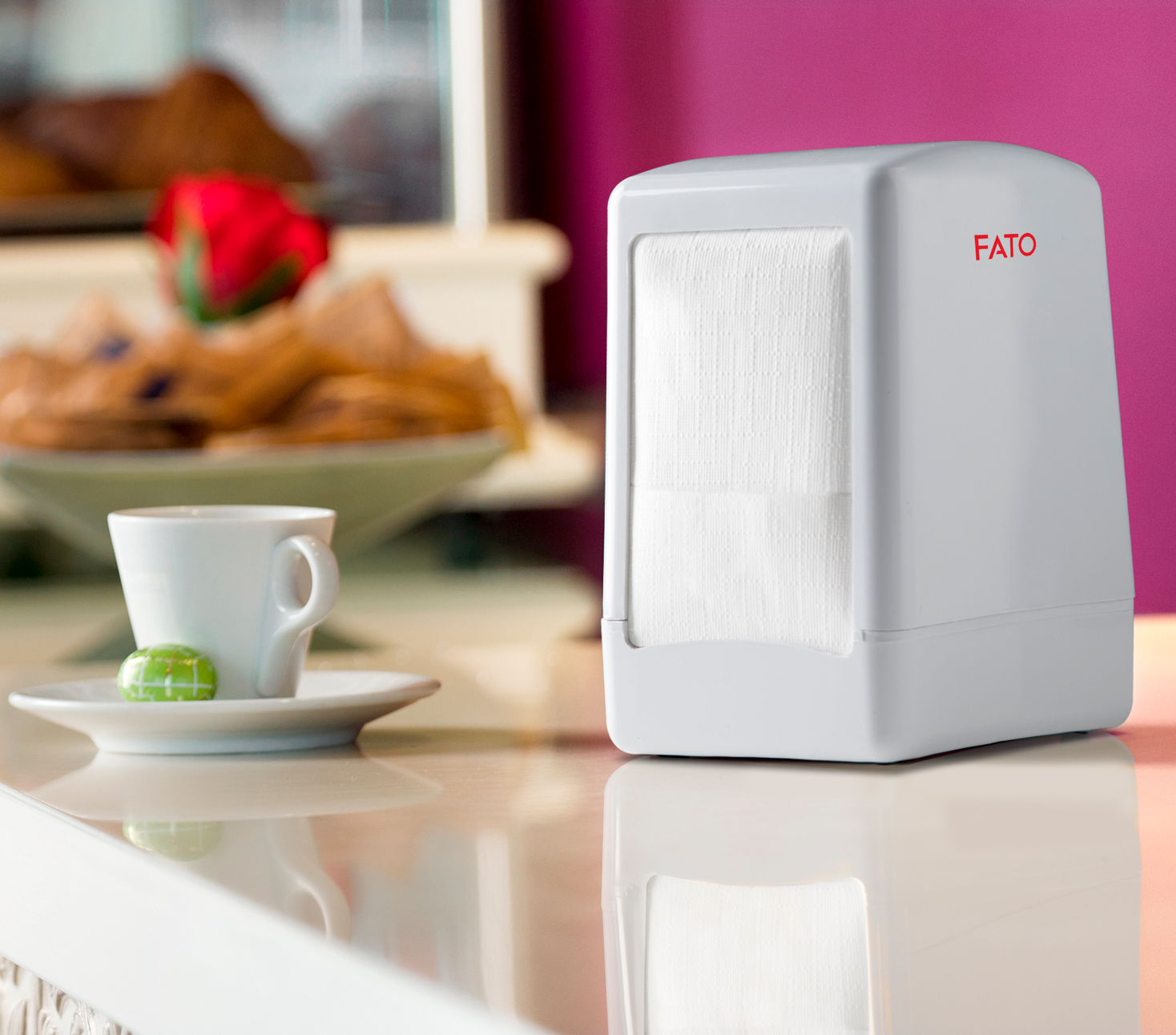 Fehér adagolós 1 rétegű koktél- vagy fagyiszalvéta