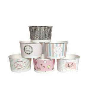130 ml mintás mix papír fagyis pohár kisebb adag fagylalthoz