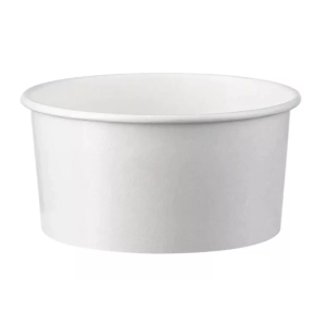245 ml fehér papír fagyis pohár fagylalt és desszert tálalásához