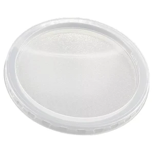 Natúr színű PP kerek tál tető Hagner típusú műanyag tálkához, jól záródó elviteles fedél