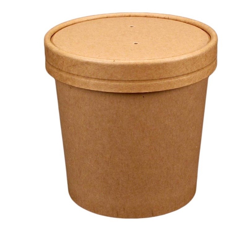 Leveses kraft papír tégely elvitelre 770 ml