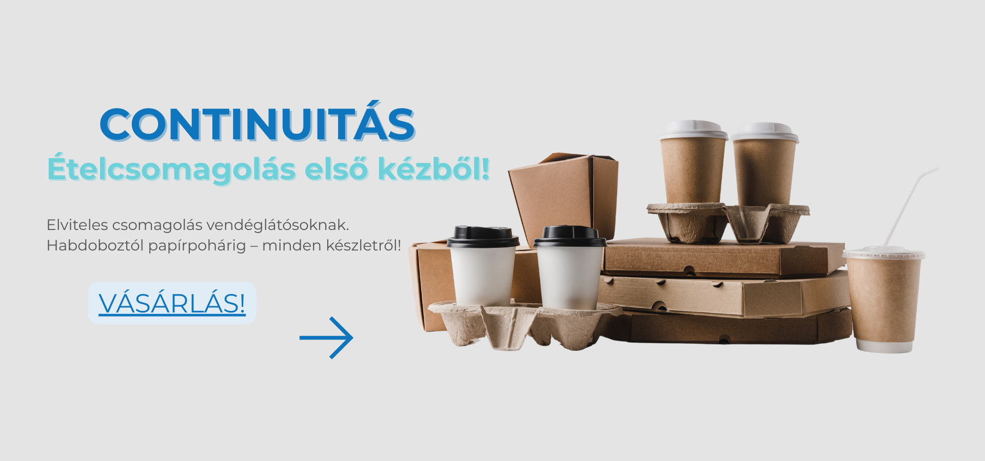 Étel csomagolóanyagok raktárról.