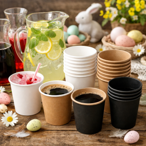 Papírpoharak otthoni vendegséghez húsvétra